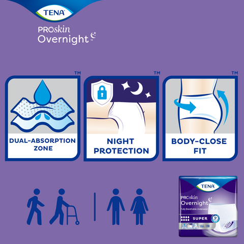 Tena ProSkin Overnight Super X-Large 12/bg 4/bx