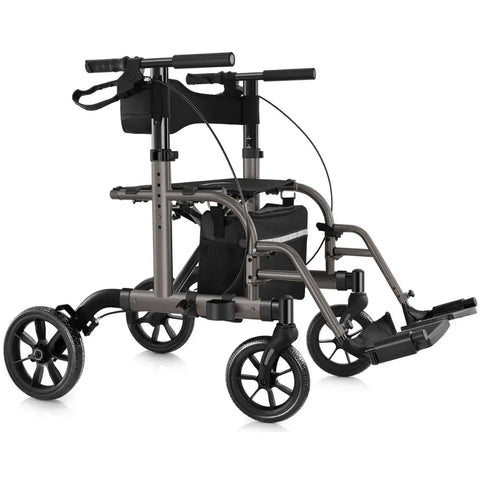 Sierra Explorer 2 in 1 Transport Chair/Walker Combo Warm Grey