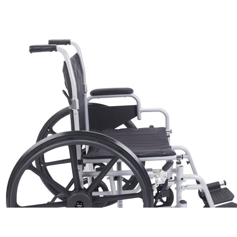 Drive Poly-Fly Transport Wheelchair Light Weight Quick Release Wheels 250lbs