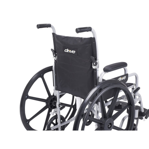 Drive Poly-Fly Transport Wheelchair Light Weight Quick Release Wheels 250lbs