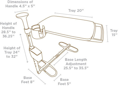 SIG-Signature Stander Stander Signature Life Sure Stand Pole Swivel Tray