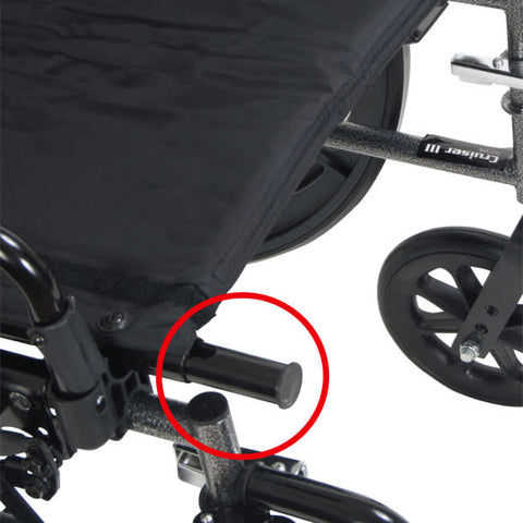 Cruiser X4 Wheelchair Adjustable Seat Height Detachable Desk Arm (ADDA) Foot Rest (SF)  300lbs