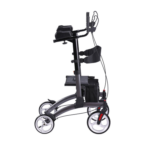 Drive Elevate Upright Walker with Seat Stand up Rollator for 300 lbs