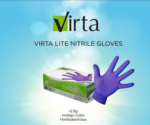 Virta Lite Nitrile Gloves Indigo 200/bx