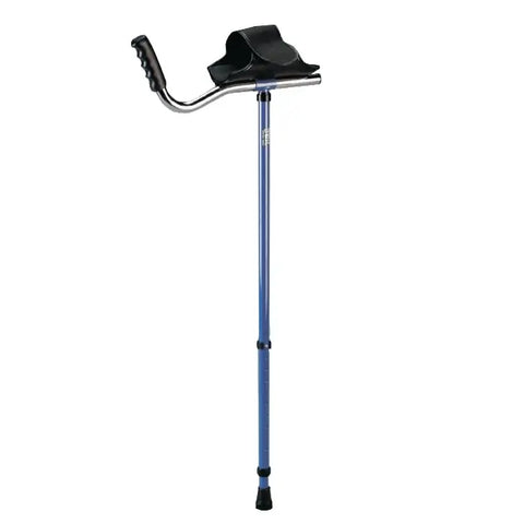 Adult Platform Crutch with Velcro Sleeve Blue