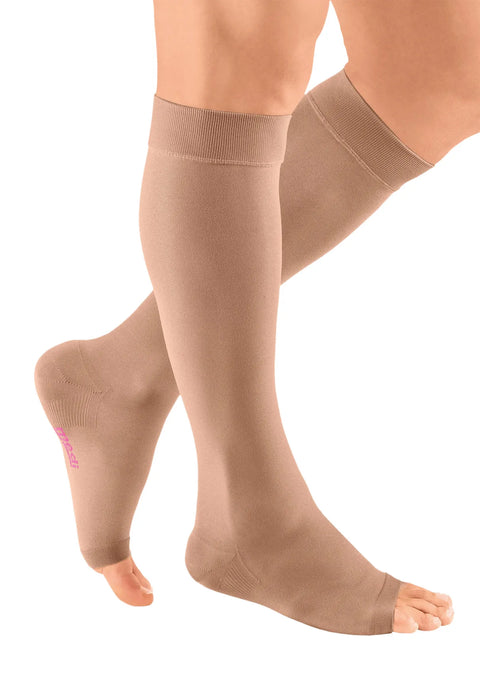 Mediven Plus 20-30 mmHg Knee High Extra Wide Silicone Band Beige SZ 5
