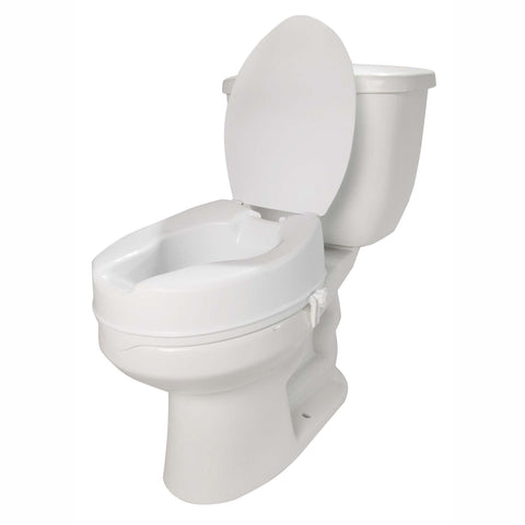 PCP Molded Raised Toilet Seat with Lid Height 4" for Elongated