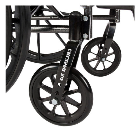 Cruiser X4 Wheelchair Adjustable Seat Height Detachable Desk Arm (ADDA) Foot Rest (SF)  300lbs